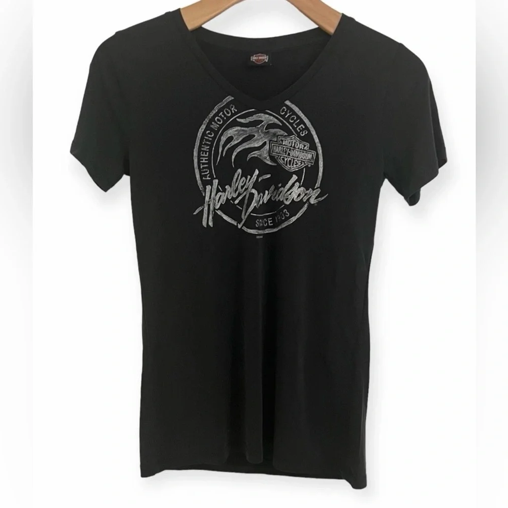 Harley-Davidson Black Tee Women’s Medium Super Soft - Picture 1 of 2